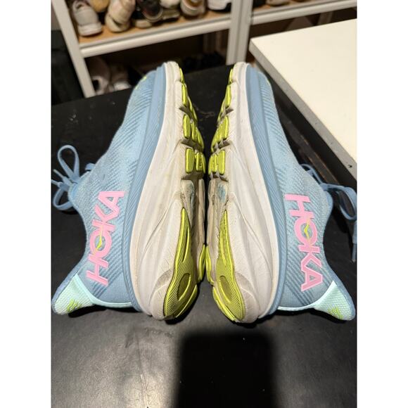 Hoka One One Women's Clifton 9 Blue Green Pink size 10 - Picture 6 of 8